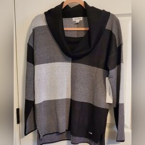 New Calvin Klein Women's Small Block Cowl Neck Sweater